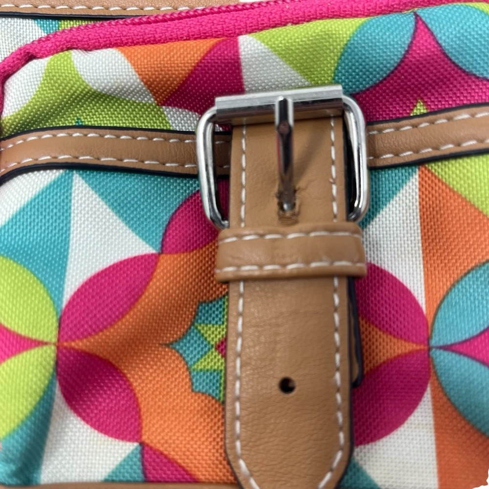Lily Bloom Multicolor Geometric Mini Crossbody  Eco Friendly Recycled Fabric - Picture 8 of 8
